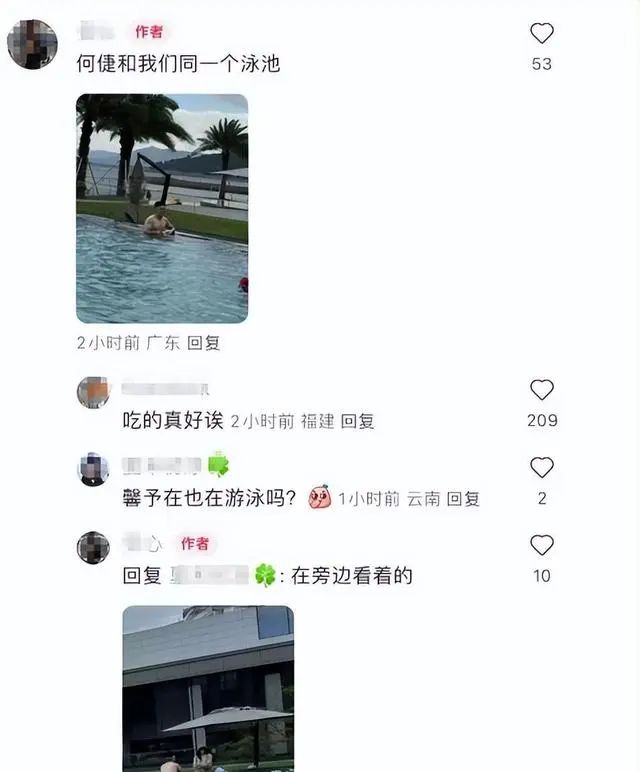 张馨予一家三口罕见同框！何捷亲自教5岁女儿游泳，对妻女都好宠溺