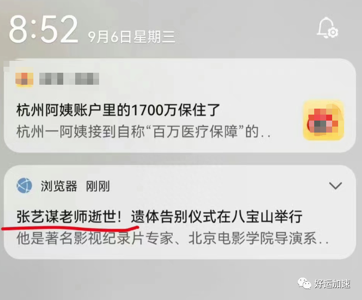 张艺谋老师去世，追悼会现场曝光，官媒背锅  第2张